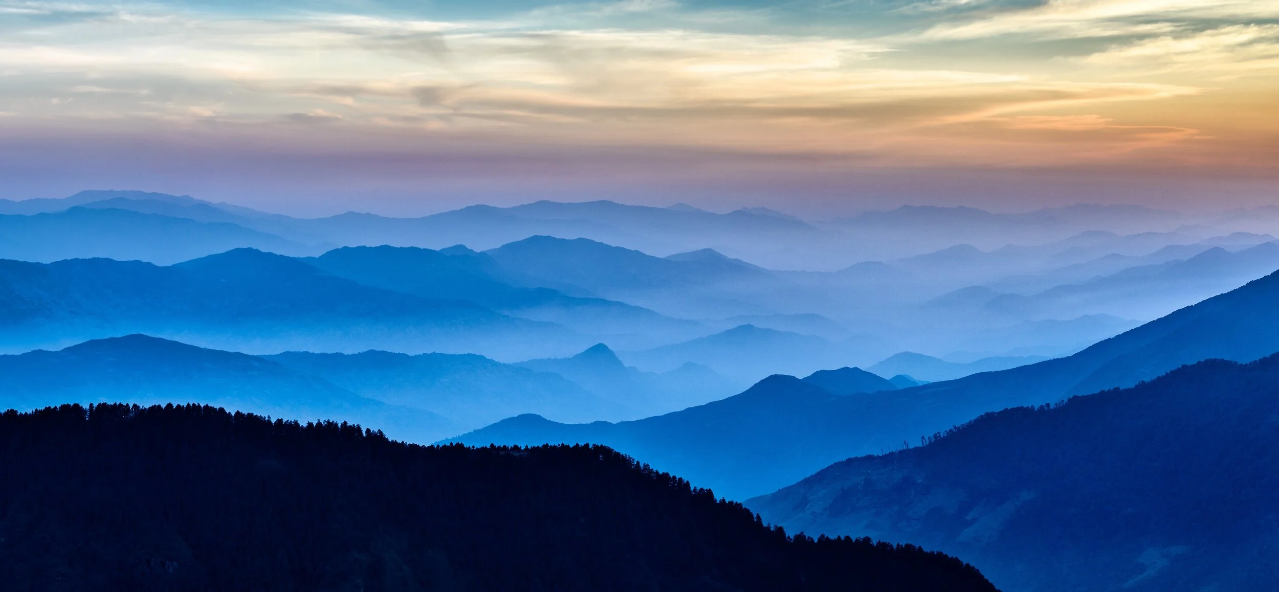 Photo of a mountain range
